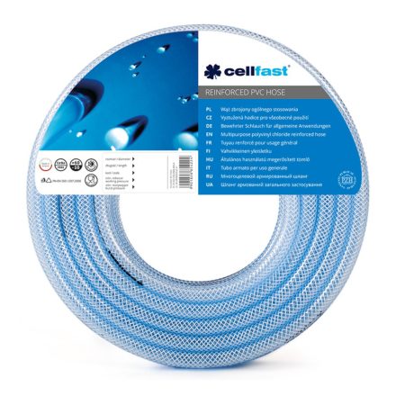 CELLFAST Technikai tömlő megerősített PVC, többcélú 8,0 x 2,5 mm 50 m