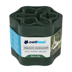 CELLFAST Ágyásszegély hullámos 15 cm x 9 m sötétzöld