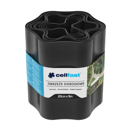CELLFAST Ágyásszegély hullámos 20 cm x 9 m fekete