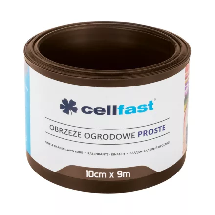 CELLFAST Ágyasszegély egyenes 10 cm x 9 m barna
