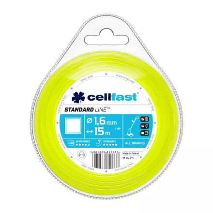 CELLFAST Damil szögletes STANDARD 1,6 mm x 15 m