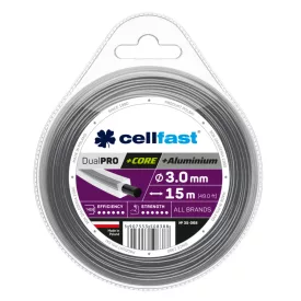 CELLFAST Damil szögletes DUAL PRO 3,0 mm 15 m