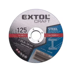   EXTOL CRAFT vágókorong acélhoz; 125×1,6×22,2mm,max. 12.200 ford/perc, (darabáras, de csak ötösével rendelhető)