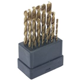   EXTOL CRAFT fémcsigafúró klt., 19db, TITÁN bevonatú, HSS; 1-10mm polírozott, műanyag dobozban