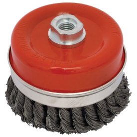   EXTOL CRAFT drótcsiszoló fazékkefe sodrott erős; sarokcsiszolóhoz, M14×2, 100mm, max. 7000 ford/perc