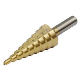   EXTOL CRAFT lépcsős fémfúró, 9 lépcsős; (4-12mm, 1mm lépcsők), befogás: 10mm, max. 4mm vastag anyagokhoz, TiN bevonat