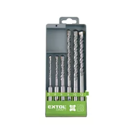   EXTOL CRAFT betonfúró klt. SDS PLUS, 6db; 110mm 5,6,8, 160mm 8,10,12, műanyag tartóban