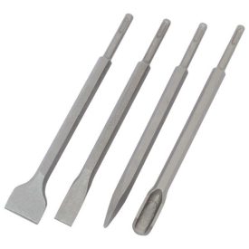   EXTOL CRAFT betonvéső klt. 4db, SDS PLUS, 250mm hosszú; hegyes, lapos 25mm, lapos 45mm, horony