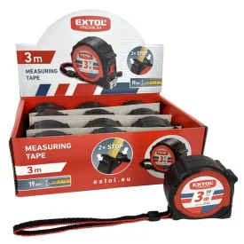   EXTOL PREMIUM 5 év mérőszalag, gumírozott, 2 stoppos; 3m×19mm