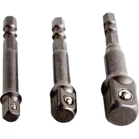   EXTOL CRAFT 3 év dugókulcs adapter készlet 3db-os; 1/4" - 3/8" - 1/2", befogás: 1/4" hatszög