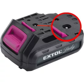   EXTOL CRAFT tartalék akku RÉGEBBI TÍPUSÚ 12V Li-ion, 402401 géphez és 402400A töltőhöz, 2 SARU+1 TÜSKE; 1300mAh, töltési idő: 4,5óra