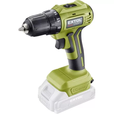 EXTOL CRAFT akkus fúrócsavarozó, Extol Craft, 20V, kefementes motor, kofferban; AKKU és TÖLTŐ NÉLKÜL