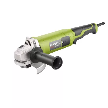 EXTOL CRAFT gép 2 év sarokcsiszológép 1200W 125mm tárcsaátmérő 11.000 1/min, bekapcsolásvédelem, papír doboz, 2,1kg