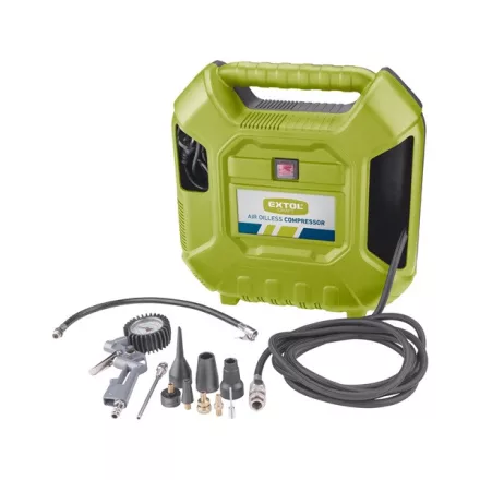 EXTOL CRAFT gép 2 év olajmentes légkompresszor, 1100W, 8 bar, beszívott levegő: 180l/min