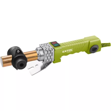 EXTOL CRAFT gép 2 év műanyagcső hegesztő gép, 1070W, 3 fej, 240-300°C, pontosság: +/-5 °C