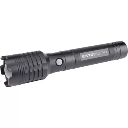 EXTOL LIGHT LED lámpa, 60 W COB LED; 4000 Lm, ALU ház, zoom, USB újratölthető Li-ion akkus, 4000 mAh, Power Bank funkció