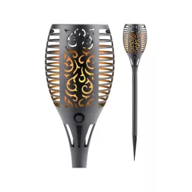   EXTOL LIGHT éjszakai, kerti LED lámpa, " lángoló fáklya "napelem+szenzor, Ni-Mh akku, 200mAh, leszúrható, 58cm, 12 db/dob