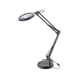   EXTOL LIGHT nagyító LED lámpa, asztali, Fekete, 7 W COB, 2400 Lm, 5× nagyítás; mechanikusan állítható rögzítés, USB töltőkábel