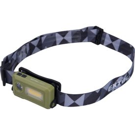   EXTOL LIGHT LED fejlámpa, SMD+COB, 140 Lumen; tölthető akkuval, 8 funkció, cseppálló IPX4