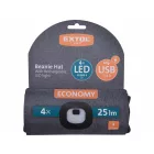 EXTOL LIGHT sapka sötétszürke, led homloklámpával