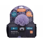 EXTOL LIGHT sapka lila , led homloklámpával