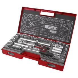   FORTUM garancia dugókulcs klt. 1/2", 1/4", 60db, 61CrV5; mattkróm FORTUM