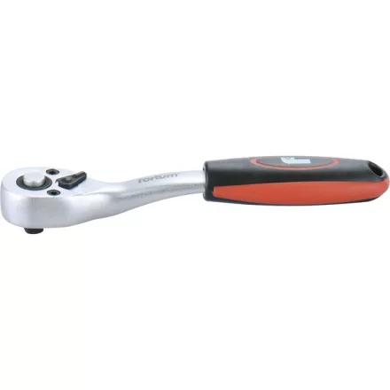 FORTUM garancia racsnis hajtókar 48 fog, hajlított, mechanic, 61CrV5/S2; 1/4", 145mm FORTUM