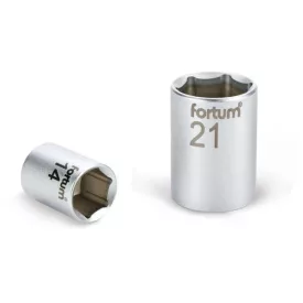   FORTUM garancia dugófej, 1/2", 16mm, 61CrV5, mattkróm,  38mm hosszú FORTUM