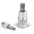 FORTUM bitdugófej, torx, 1/2", 61CrV5/S2, mattkróm; TX30, 55mm FORTUM