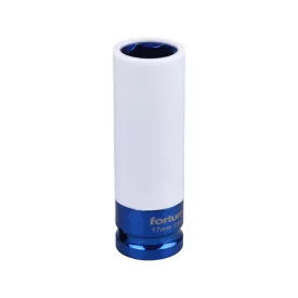   FORTUM garancia gépi (impakt) dugófej 1/2", 17 mm; vékonyfalú, ALU felnihez FORTUM