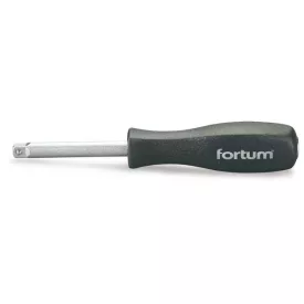   FORTUM garancia csavarhúzó markolat dugófejekhez, 1/4", 150 mm; racsnis karral hajtható FORTUM