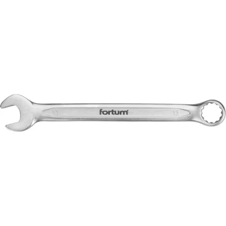FORTUM garancia csillag-villás kulcs, 61CrV5 mattkróm; 12mm FORTUM