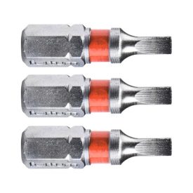   FORTUM behajtóhegy lapos, 3 db, S2 acél; 3×25mm, bliszteren