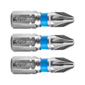   FORTUM behajtóhegy PZ, 3 db, S2 acél; PZ 3×25mm, bliszteren