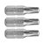 FORTUM behajtóhegy TORX, 3 db, S2 acél; T 27×25mm, bliszteren