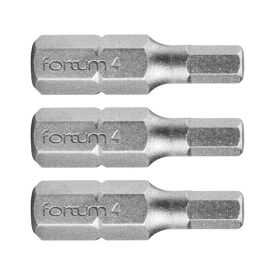   FORTUM behajtóhegy HEX, 3 db, S2 acél; H 3×25mm, bliszteren