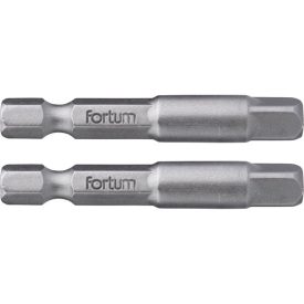   FORTUM adapter klt. 2  db, dugókulcsok gépi befogásához; S2 acél, 1/4", 50 mm, bliszteren
