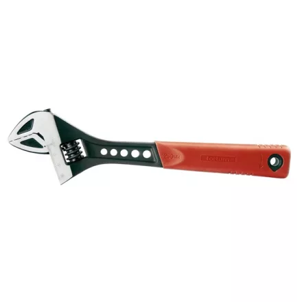 FORTUM garancia állítható villáskulcs, FP sorozat, 61CrV5, gumírozott markolat; 300mm/12", foszfátozott