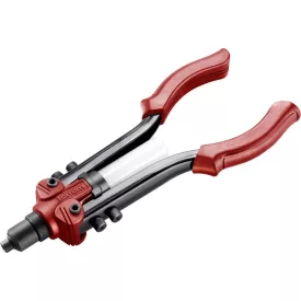   FORTUM garancia popszegecshúzó fogó, kétkaros, ALU, réz, acél, INOX szegecsekhez; 2,4-6,4mm, 330mm, CrVMo fej, szegecsvég gyűjtő