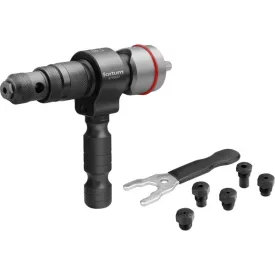  FORTUM garancia adapter klt. fúrógéphez, popszegecsekhez, 2,4-3,2-4,0-4,8-6,0-6,4 mm-es szegecsekhez; 8mm (5/16" hatszög befogás) FORTUM
