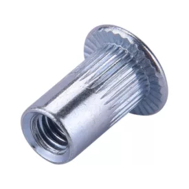   FORTUM szegecsanya klt. 50 db, M4, POP-NUT, horganyzott acél, kerek, nyitott, lapos peremű, rovátkolt FORTUM