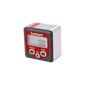   FORTUM garancia digitális szögmérő, mérési tartomány: ±180° (0°-360°), pontoság: ±0,1°, felbontás: 0,1° FORTUM