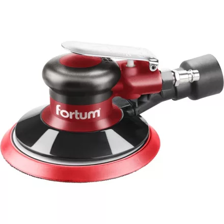 FORTUM gép 2 év pneumatikus rotációs csiszoló, 150mm, excentricitás: 5mm; 10.000 1/min, 226 l/min, 6 Bar, 1/4" tömlőcsatlakozó, 0,8 kg