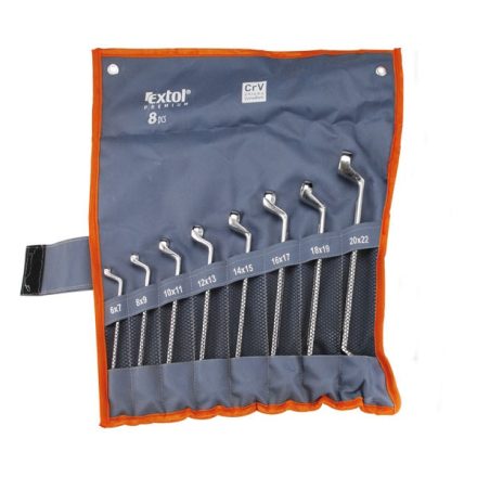 EXTOL PREMIUM 5 év csillagkulcs klt., 8db; 6-22mm, CrV. vászon tartóban