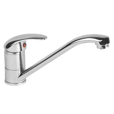 VIKING 2 év mosogató-mosdó csaptelep 35mm kerámia betét, álló, egykaros, fényes, 22cm hosszú,