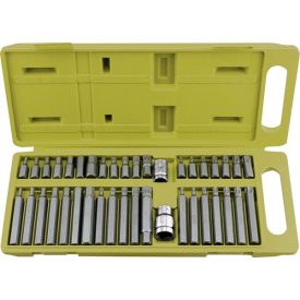   Egyéb BIT klt. 40 db HEX-TORX-XZN, 10mm, adapter 3/8" és 1/2", CrV, műanyag dobozban