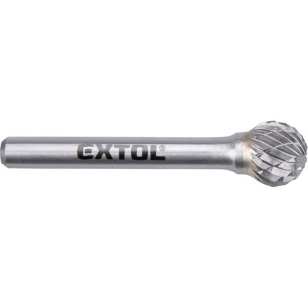 EXTOL INDUSTRIAL keményfém turbómaró (rotormaró), gömb alakú, 12 mm átmérőjű/ 6 mm szárú, keresztfogazás