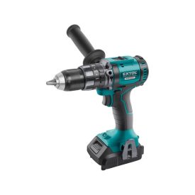   EXTOL INDUSTRIAL akkus ütvefúró és csavarozó, Share20V, 20V, Li-ion; 1db akku, 1db töltő, 2000 mAh, 80Nm