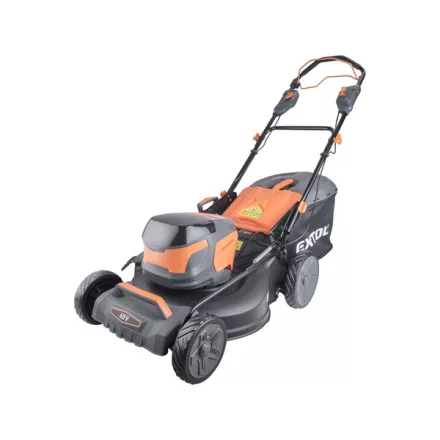 EXTOL INDUSTRIAL akkus fűnyírógép, önjáró, szénkefementes, 60V (1600W), AKKU és TÖLTŐ NÉLKÜL!
