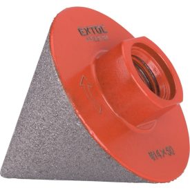   EXTOL PREMIUM lyukmaró, kúpos (lyuktágító/lyukfúró/furat csiszoló) csempére, gyémánt bevonat; 50mm × M14, sarokcsiszolóra